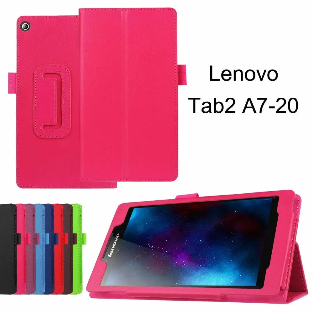 

Tab 2 A7-10f A7-20f 7 Cover Case for Lenovo Tab 2 A7-10 A7-20 A7 10 A7 20 Folding Flio Magnetic Case + Tempered Glass (NOT FREE)