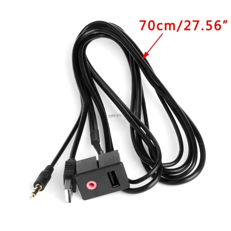 Новый автомобильный разъем 3 5 мм USB AUX для наушников монтажный адаптер панель вход