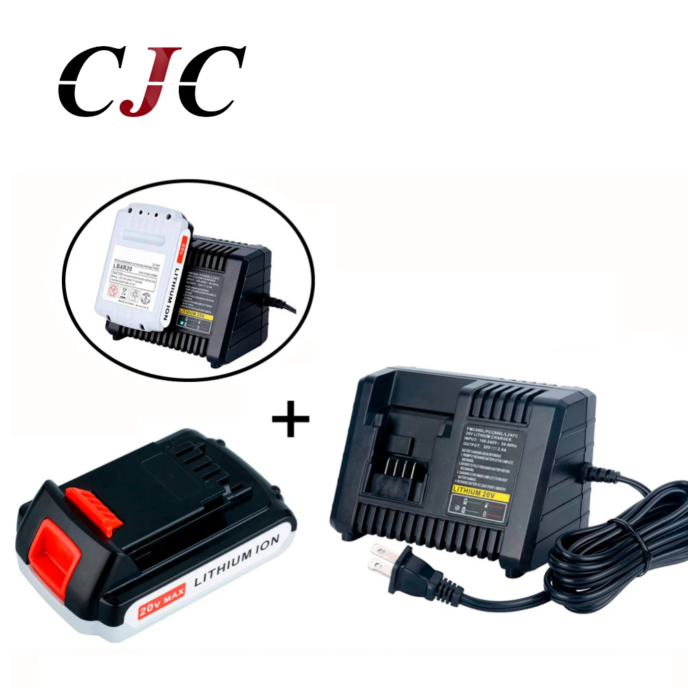20V Li Ion 2000mAh перезаряжаемый Электроинструмент Сменный аккумулятор для BLACK & DECKER LB20