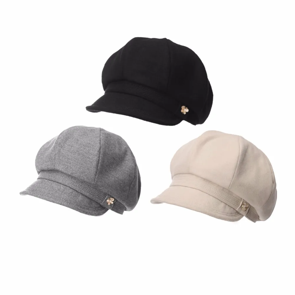 FANCET женские кепки газетчика мягкие Сатиновые береты с козырьком однотонные