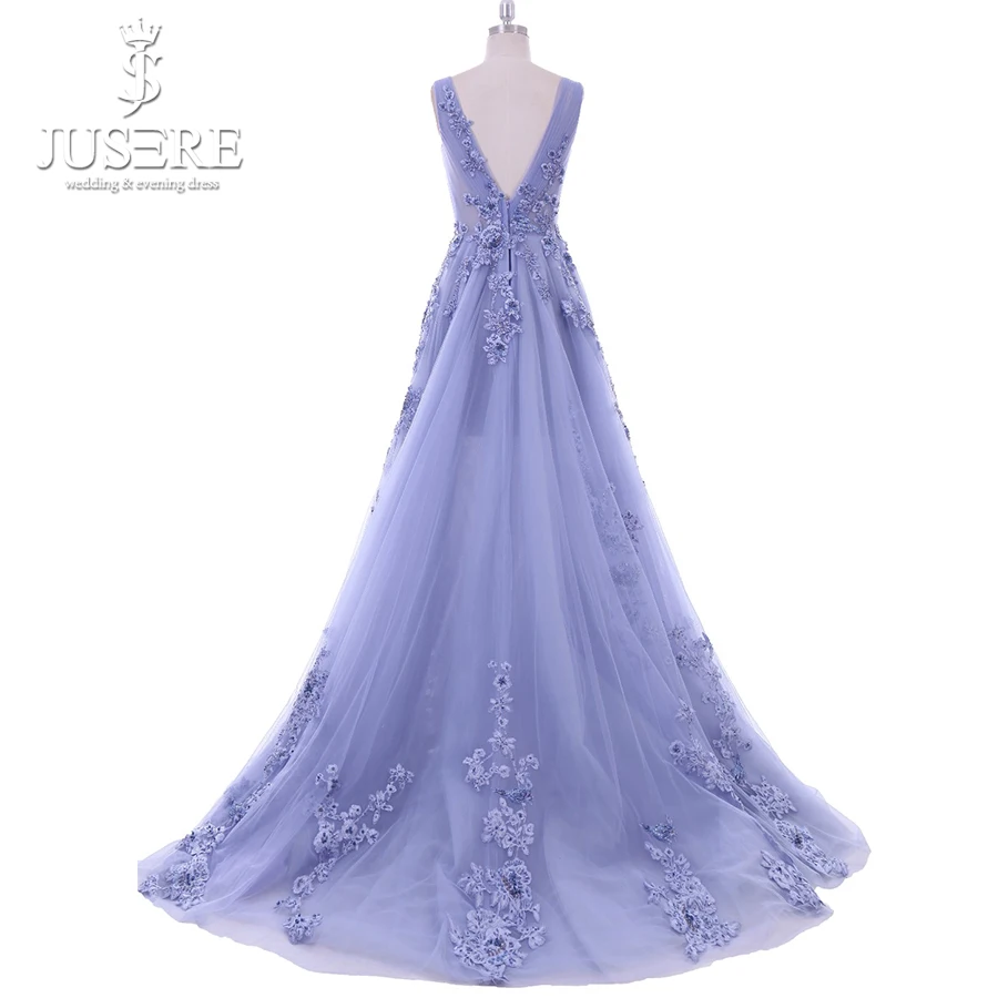 Robe De Soiree 3D цветок кружева Бисер сексуальным вырезом на спине и длинное вечернее