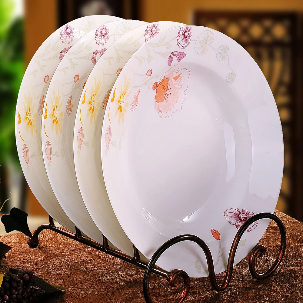 Guci Bowl set Jingdezhen 56 pieces bone china tableware suit pottery dish Set Wedding Gift |