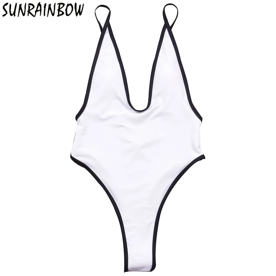 SUNRAINBOW Цельный купальник пуш ап летний сексуальный боди для женщин купальный