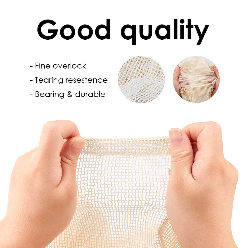 3 шт многоразовый фруктовый овощной мешок продуктовый шоппер веревка шнурок