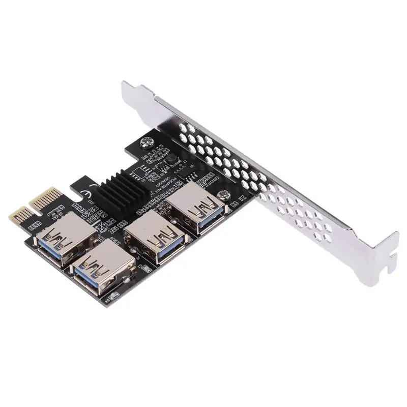Новая карта расширения PCIe от 1 до 4 PCI express 16X Слоты Райзер PCI-E 1X к внешнему слот