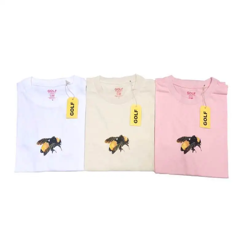 Новинка года; футболки с принтом «BEE golf Le Fleur Tyler The Creator»; футболка в стиле хип-хоп; уличные хлопковые футболки для скейтборда; футболка;# AB57