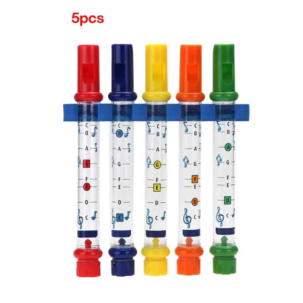 5 pcs 1/5 шт водная флейта Игрушка Дети Детские цветные водные флейты Ванна мелодии игрушки забавная музыка звучит Baby Shower игрушки для ванной - Цвет: 5 pcs