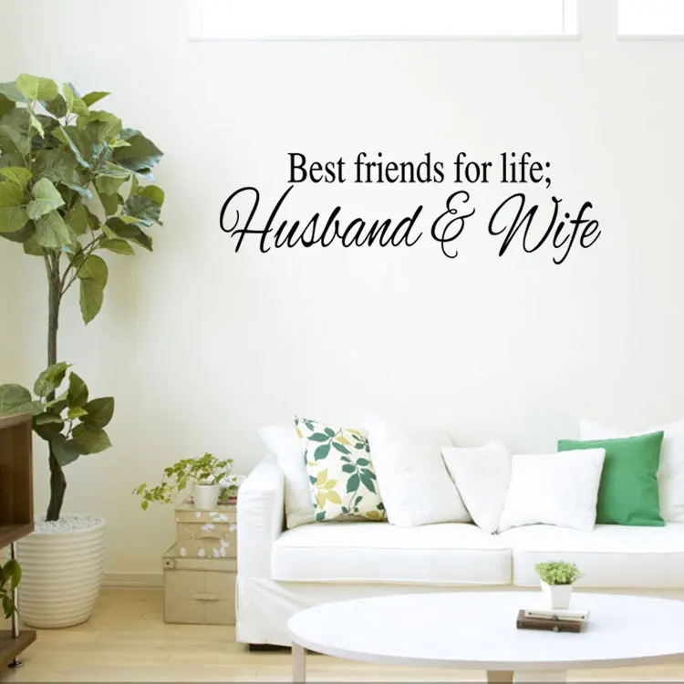 Наклейка на стену с цитатой английская монограмма декор для гостиной спальни |