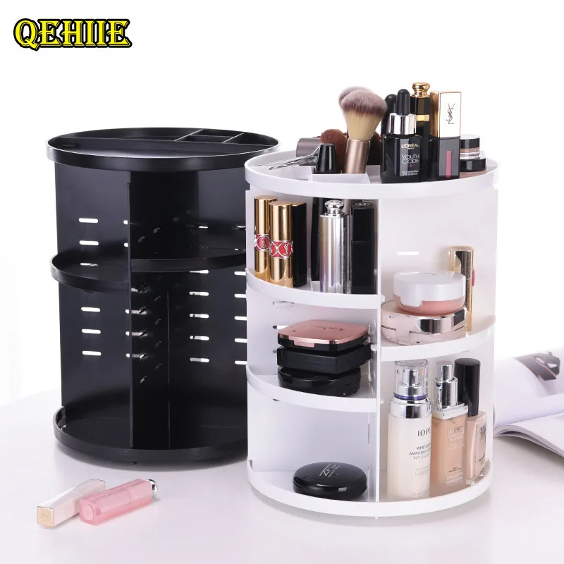 Косметичка Cosmetic стойку вращающийся Все-круглый хранения косметики организатор обновления Make Up коробка косметолог Makeupe сумка