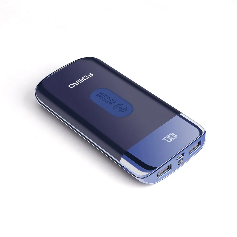 Blue FDGAO Qi Беспроводное зарядное устройство power Bank 20000 мАч для iPhone XS Max XR X 8 Plus быстрая Беспроводная зарядка для samsung Xiaomi huawei - Тип штекера: Blue
