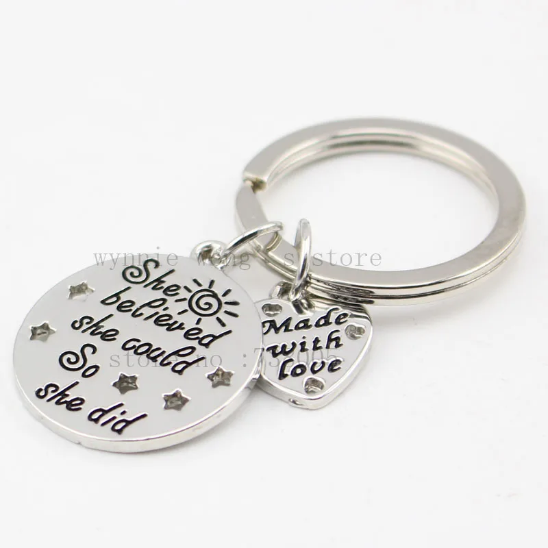 2017 новое поступление вдохновляющие ювелирные изделия серебро &quotона верила что