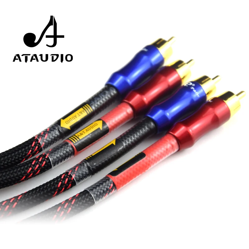 ATAUDIO Hi Fi стерео пара RCA кабель высокопроизводительный Премиум аудио 2rca к