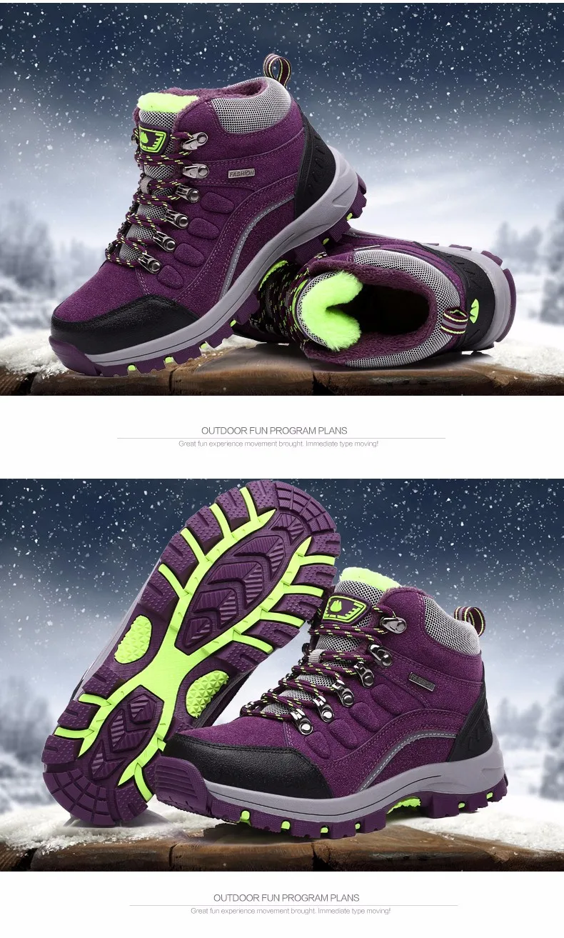 Новинка, женские кроссовки для пешего туризма, уличные треккинговые ботинки, обувь для альпинизма, спортивная обувь на резиновой подошве, зимняя водонепроницаемая обувь из нубука
