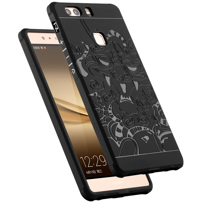 3D рельефный ТПУ чехол для Huawei P9 Plus P 9 P9plus двойной 5 5-дюймовый Чехол телефона с