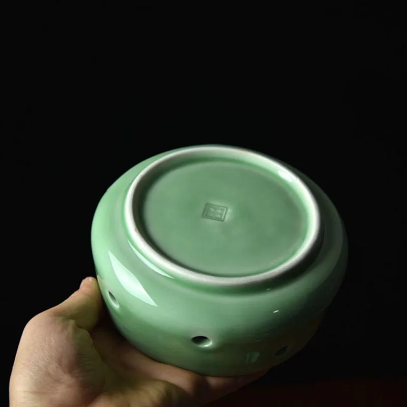 Китайский стиль Longquan Celadon теплая чайная плита подогреватель чая подсвечник