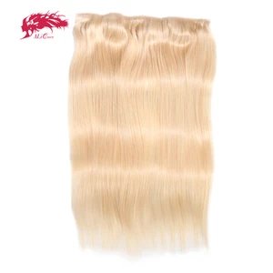 Ali Queen прямые волосы на всю голову зажим для наращивания волос 70 г100 г120 гкомпл. бразильские волосы Remy 10 дюймов с 5 зажимамишт.