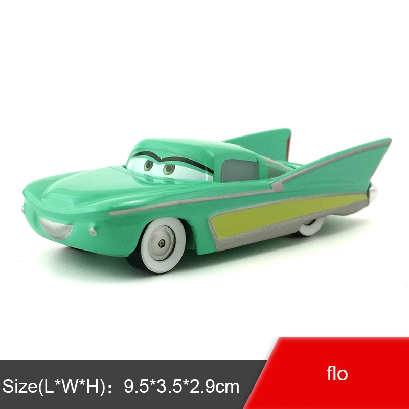 Flo Disney Pixar машина 3 39 стилей молния McQueen матер Джексон шторм Круз 1:55 литье под давлением из металлического сплава модели игрушечных автомобилей для детей - Цвет: Flo