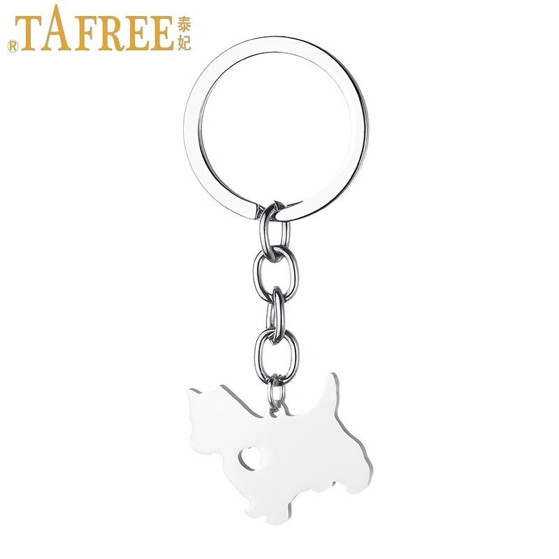 TAFREE Английский кокер спаниель брелок из нержавеющей стали Животное подвеска