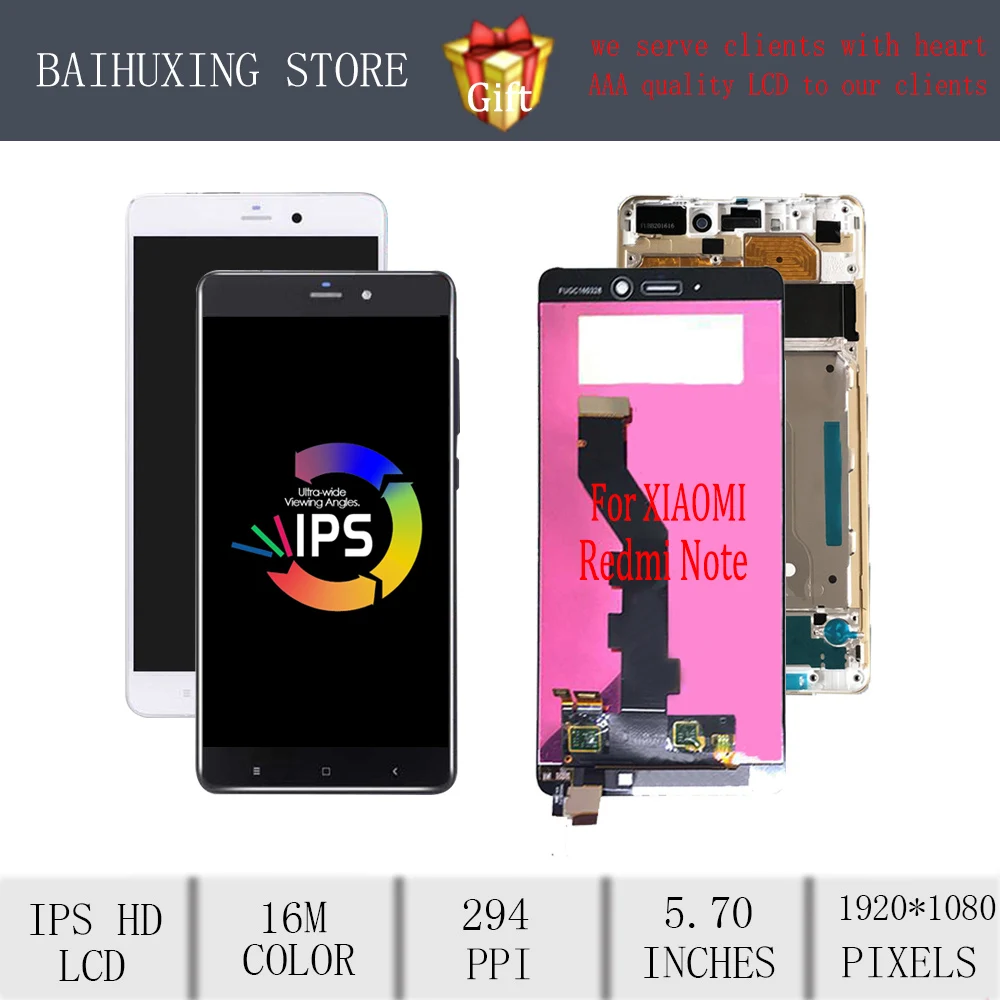 5 7 &quotоригинальный для Xiaomi Mi Note Pro ЖК дисплей с сенсорным экраном рамкой