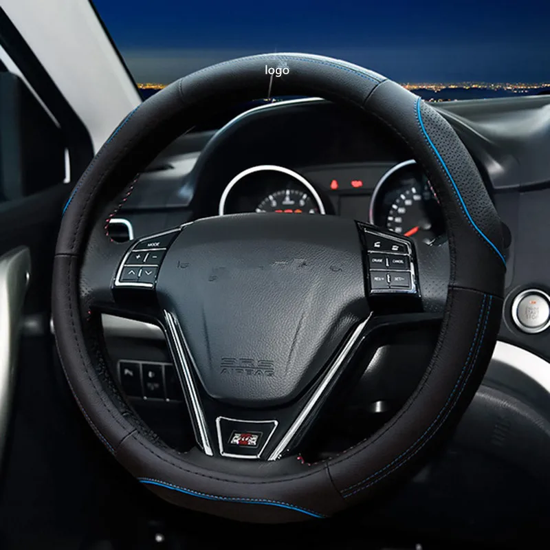 Спортивные 4 сезонные Модные Кожаные чехлы на руль с верхним слоем для Great Wall Haval H6