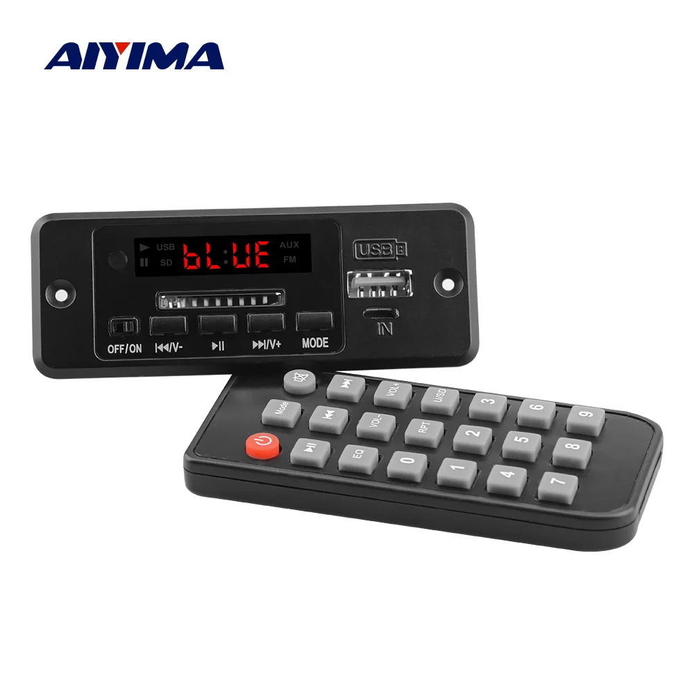 Музыкальный MP3 ресивер AIYIMA Bluetooth 5 0 Плата декодера AUX USB SD карта FM декодер с 2x3 Вт