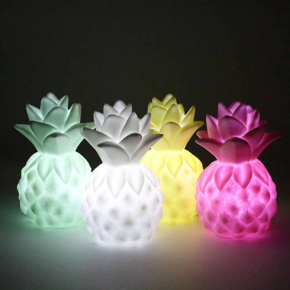 

Pineapple Night Lights Led Table Lamp Soft Silicone Toy Gift Light Desk Table Decor Night Lamp Table Lights