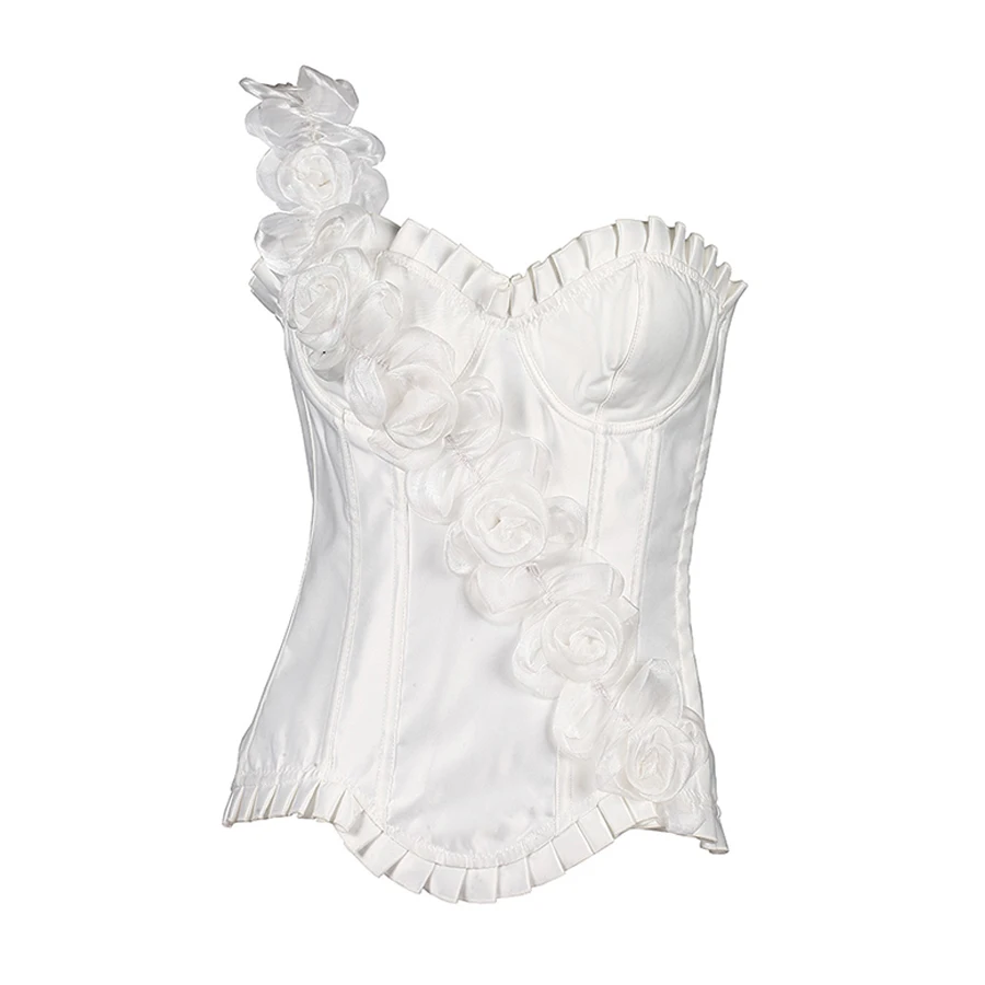 Женский корсет для коррекции фигуры с цветочной аппликацией | Женская одежда