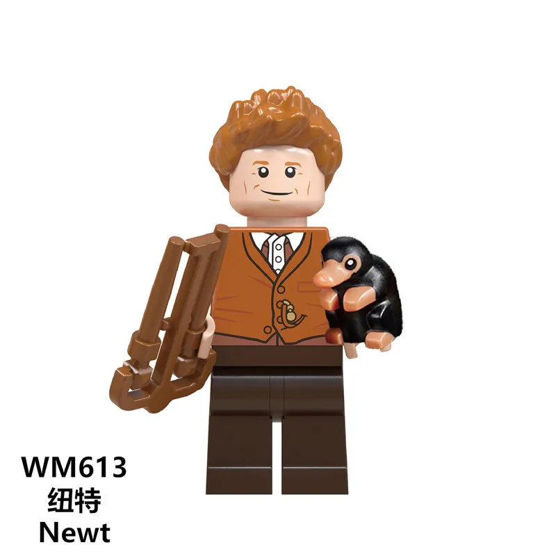 С фантастическими животными Newt Niffler фигурки The criles of Grindelwald Тина Добби Дамблдор блоки-кирпичики игрушки поп WM575
