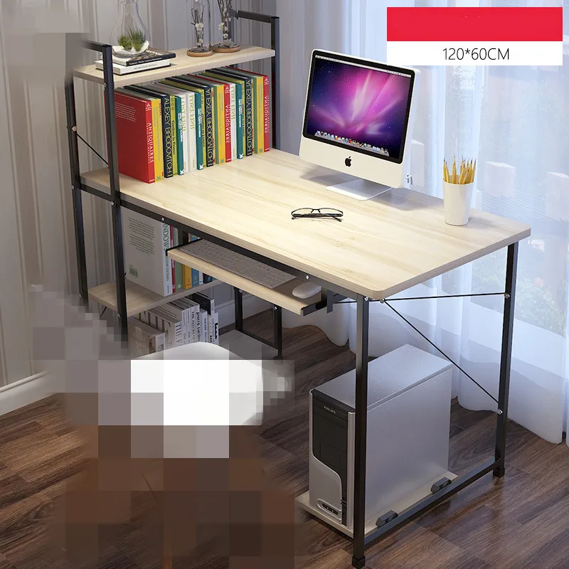 F 120x60cm Современный простой настольный компьютерный стол для студентов, обучающий письменный стол, компьютерный стол, деревянный стол для ноутбука, школьная и офисная мебель - Цвет: F 120x60cm