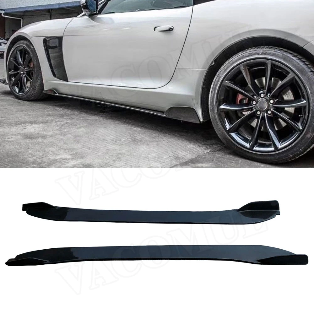 Боковые юбки из углеродного волокна для Jaguar тип F Coupe 2 двери 2015 2016 2017 2018 2019