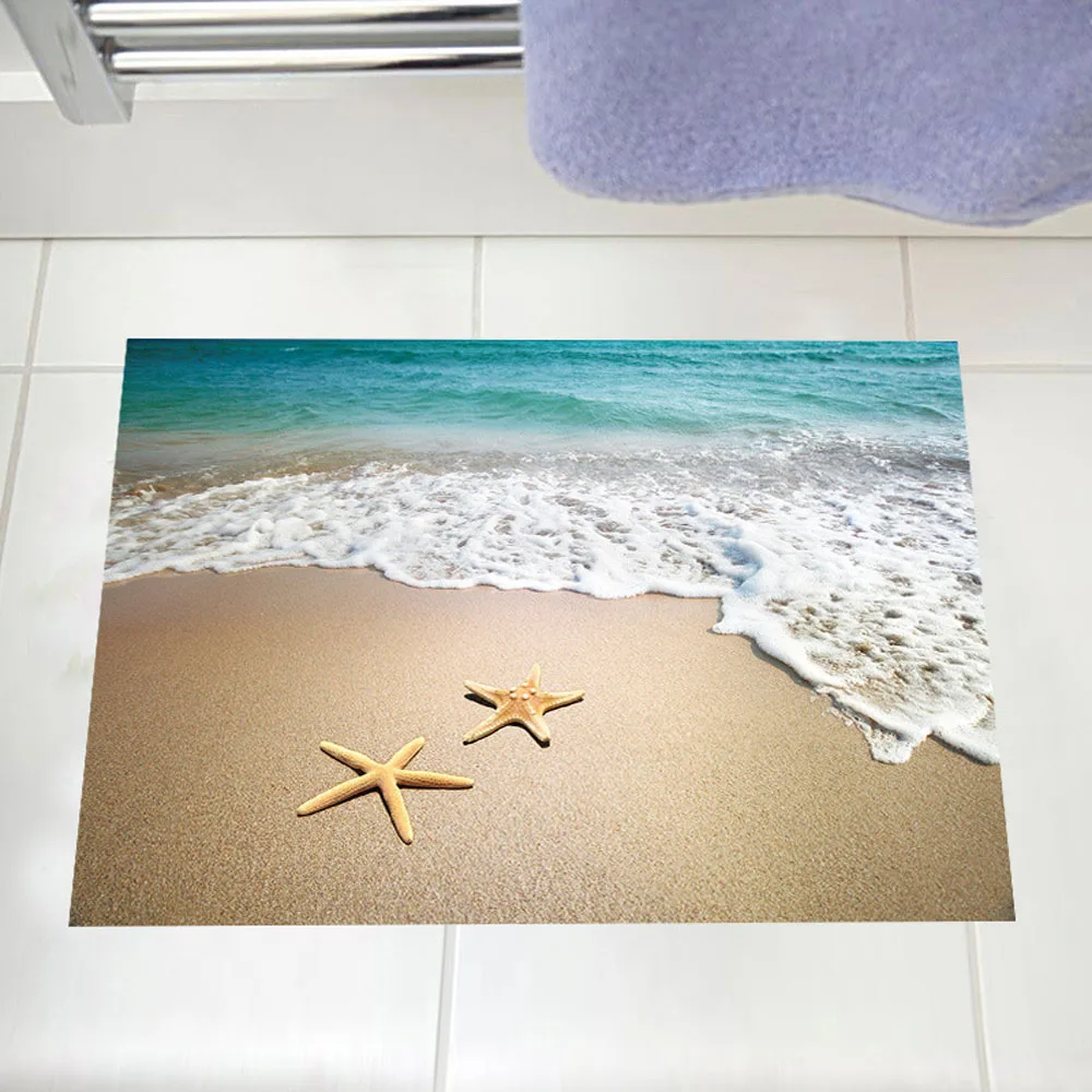 3d наклейки на пол с эффектом пляжа водонепроницаемые Съемные Наклейки обои для