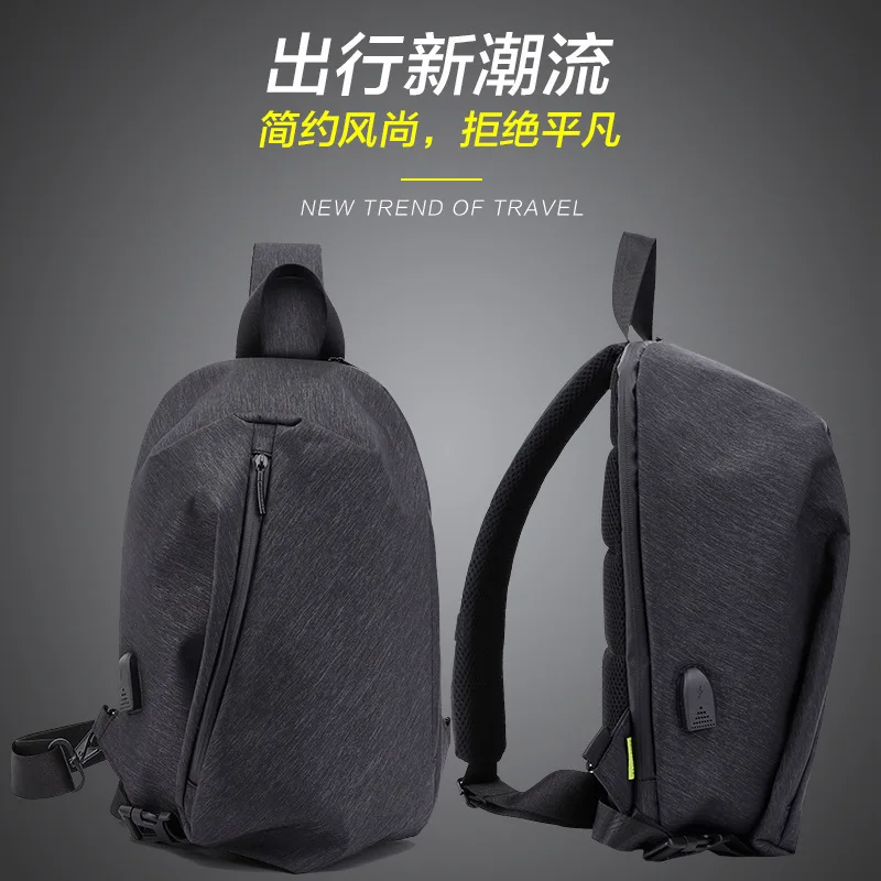 TUGUAN сумка на одно плечо новая модель Usb зарядка нагрудная Мужская