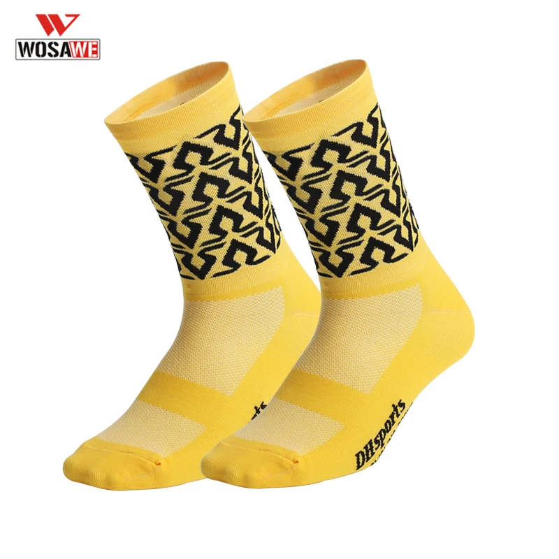 WOSAWE носки для велоспорта хлопковые ультратонкие спортивные с цветочным принтом