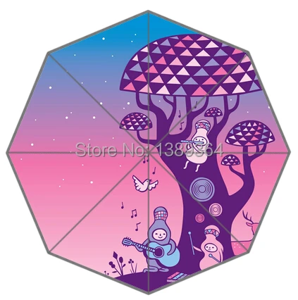 Customized Novelty Item umbrella cartoon portable fashion 3 foldable anti-uv free shipping | Дом и сад