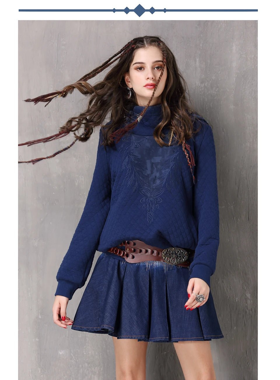 Женские толстовки Yuzi. may Boho хлопковый свитшот с рукавом-фонариком и капюшоном утолщенные ВИНТАЖНЫЕ пальто с цветочной вышивкой B9233