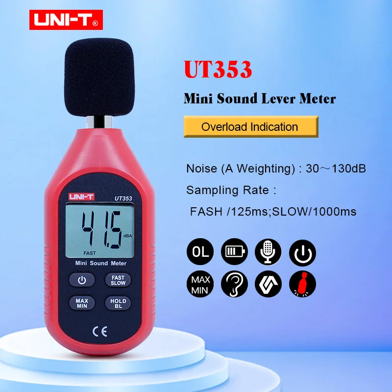Цифровой мини измеритель уровня звука UT333 UT353 UT363 UT383 UNI T|Приборы для измерения