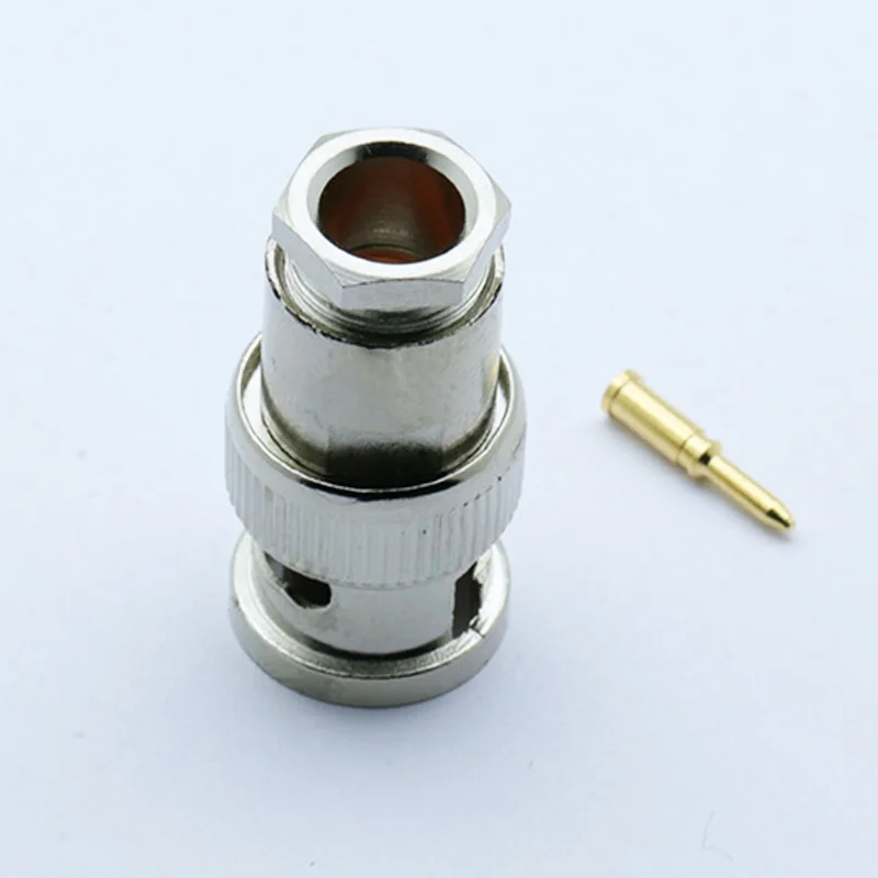 100 шт./лот BNC Штекерный разъем типа RG58/RG59/RG6 для CCTV безопасности коаксиальный