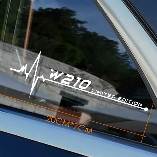 W210 Для автомобильного стайлинга светоотражающий переводная Наклейка для окна для Mercedes Benz W211 W210 W205 W203 W204 W220 W124 W212 W213 W126 W169 аксессуары - Название цвета: W210