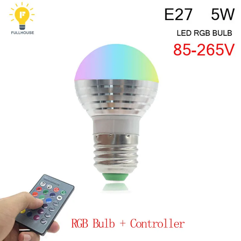 1 шт. rgb лампа 110 В 220 GU10 E27 E14 RGB лампада 16 цветов Волшебная Светодиодная ночного
