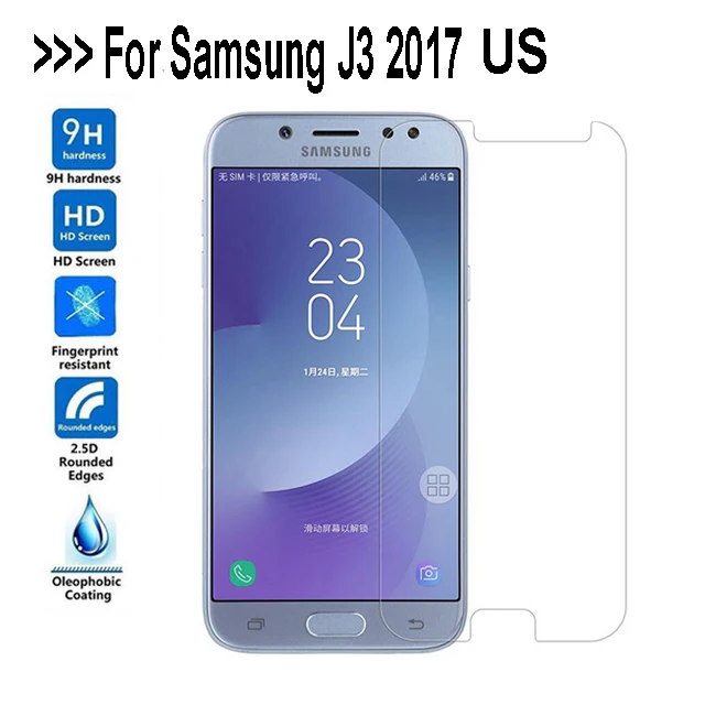 2.5D Tempered Glass For Samsung Galaxy J3 2017 Pro Screen Protector Film J330 9H Protective | Мобильные телефоны и