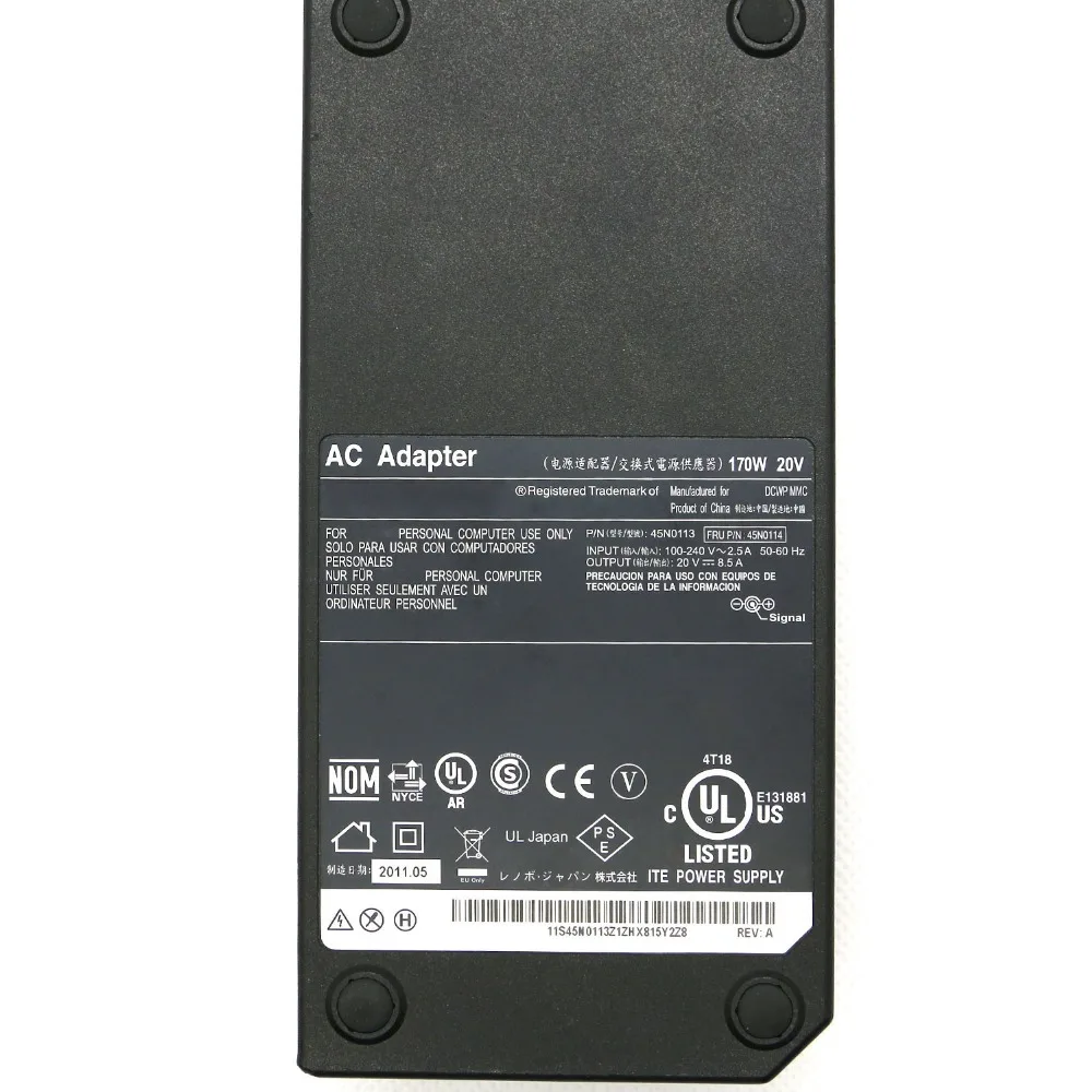 Лучшая цена 20V 8.5A 170 Вт 7 9*5 5 мм 45N0113 45N0114 обеспечение резервного питания для
