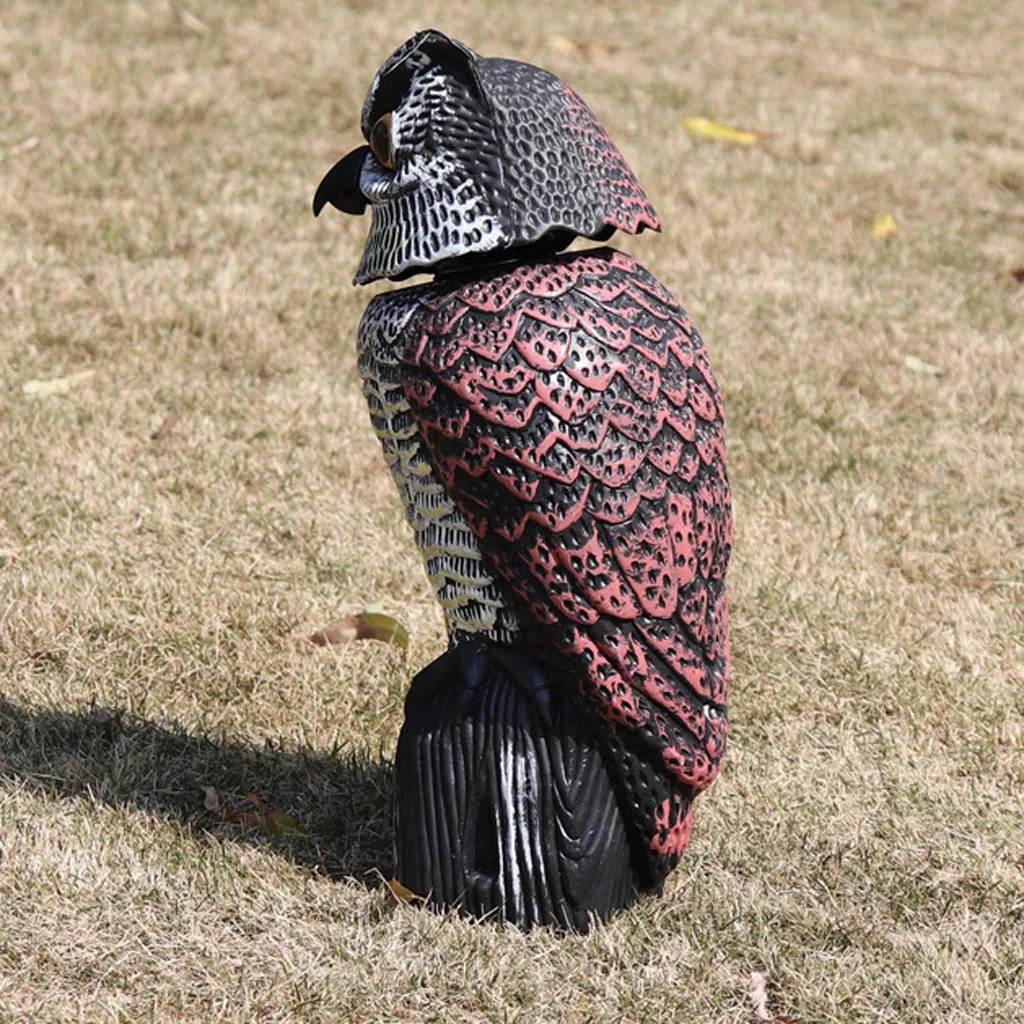 Horned Owl Decoy with Tweet Motion Activated & Rotating Head Fake Statue #30 | Дом и сад