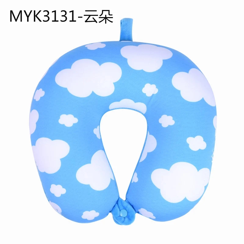 Cloud 1 шт. принт подушки с узором u-образная Шейная подушка для путешествия Подушка самолет шаблон автомобиля шеи Защита с губчатым наполнителем подушка с наполнителем - Цвет: Cloud