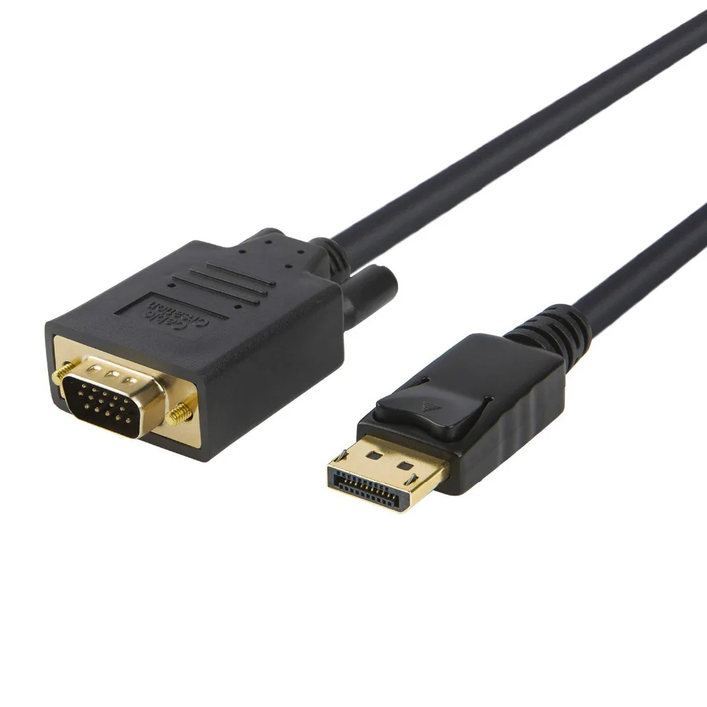 DP VGA кабель 6 футов Displayport позолоченный стандартный папа Мужской кабель| |