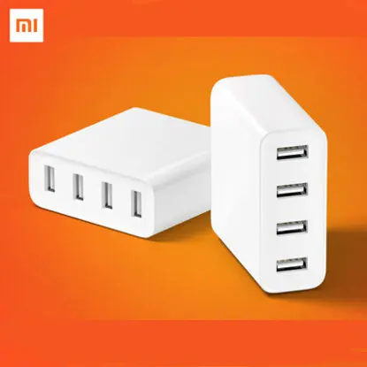 Оригинальный Xiaomi 2A Quick Charge Plug 4 порты и разъёмы Micro USB мощность переходник для