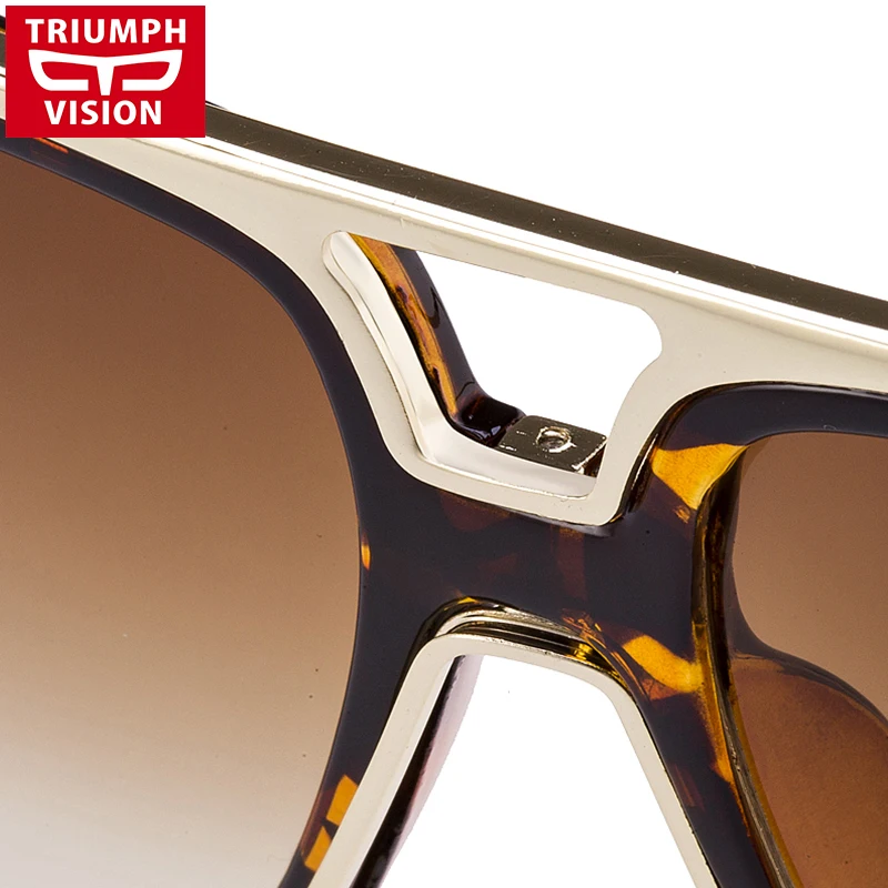 Мужские солнцезащитные очки с градиентом UV400 TRIUMPH VISION Роскошные Металлические в