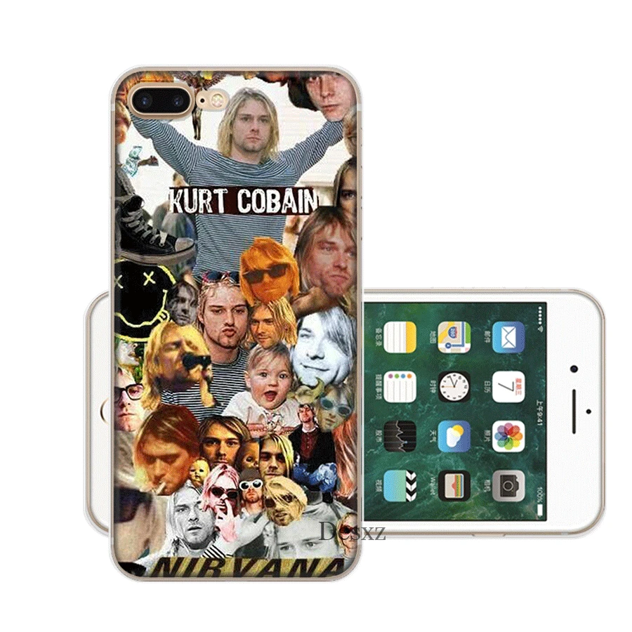 Desxz Kurt Cobain Nirvana Mobile Phone Case for iPhone 6 6s 7 8 Plus 11 Pro X XS Max 5 5s SE Cover Protection |