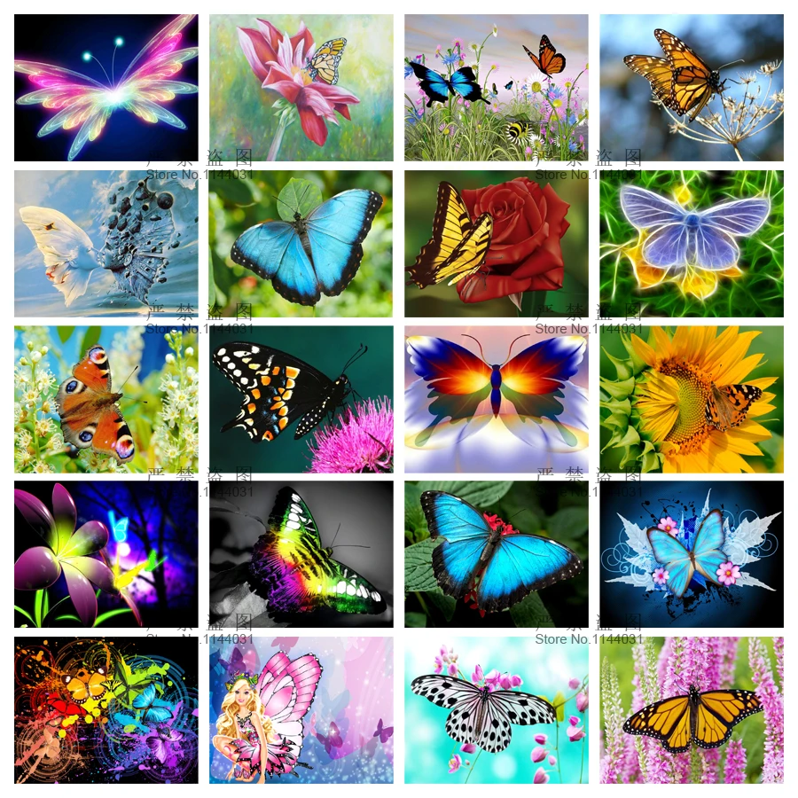 5D алмазная вышивка бабочки живопись сделай сам цветок полная Алмазная мозаика