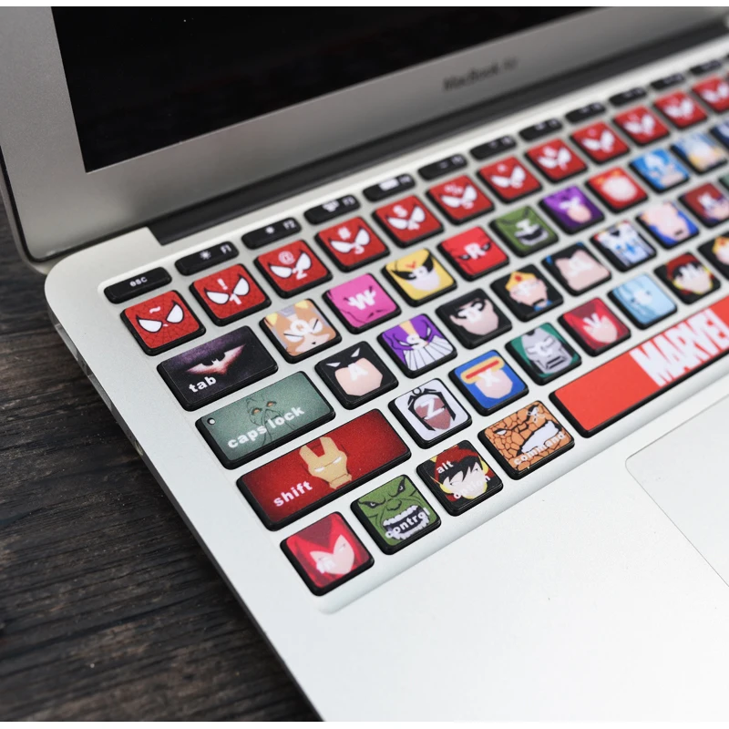 Наклейки на клавиатуру для Mac Book Air11 13 для ноутбука, полупрозрачные силиконовые компьютерные стандартные раскладки букв, чехлы на клавиатуру