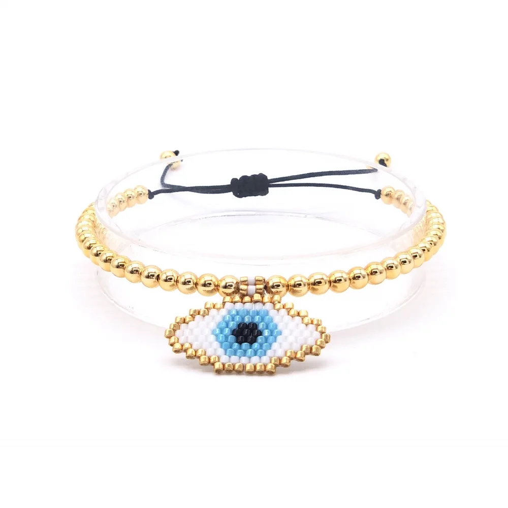 Go2boho браслет со сглаза MIYUKI Delica Браслеты Женские Ювелирные изделия Высокое